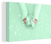 Toile cadeau vert menthe 2cm