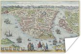 Poster Geschiedenis - Landkaart - Vintage - 30x20 cm