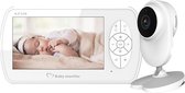 Lipa BM-520D Babyfoon Full HD + Video monitor - Full HD resolutie - Geluid en beeld - 300 meter bereik - Baby monitor - Infrarood nachtsensor - Live mee kijken - Slaapliedjes afspe