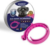 Vlooienband voor honden | roze | 100% natuurlijk | vlooien halsband | hond | voor alle rassen | geen chemicaliën | teken en vlooien | Waterproof | anti allergie | veilig voor uw gezin | geen 