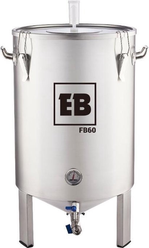 Cuve de fermentation EasyBrew 60 L-fond conique-2 robinets