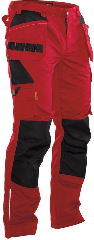 Jobman Practical 2322 Werkbroek Holsterpockets - Mannen - Rood/Zwart - 60