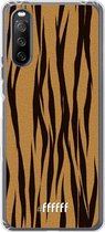 6F hoesje - geschikt voor Sony Xperia 10 III -  Transparant TPU Case - Tiger Print #ffffff