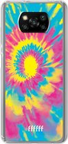 6F hoesje - geschikt voor Xiaomi Poco X3 Pro -  Transparant TPU Case - Psychedelic Tie Dye #ffffff