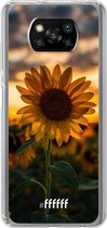 6F hoesje - geschikt voor Xiaomi Poco X3 Pro -  Transparant TPU Case - Sunset Sunflower #ffffff