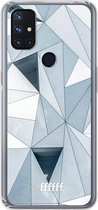 6F hoesje - geschikt voor OnePlus Nord N10 5G -  Transparant TPU Case - Mirrored Polygon #ffffff