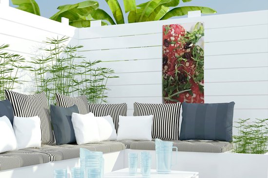 Carpaccio tranché finement au parmesan et roquette affiche de jardin 30x60 cm - petit - Toile de jardin / Toile d'extérieur / Peintures d'extérieur (décoration de jardin)