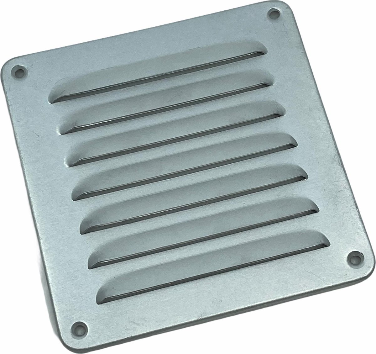 SENCYS ventilatierooster - schoepenrooster - geanodiseerd aluminium - 15.5 x 15.5 cm - mat geborsteld - luchtdoorlaat 40 cm²