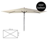 Rechthoekige Parasol voor balkon 150 x 250 cm | Creme/Beige