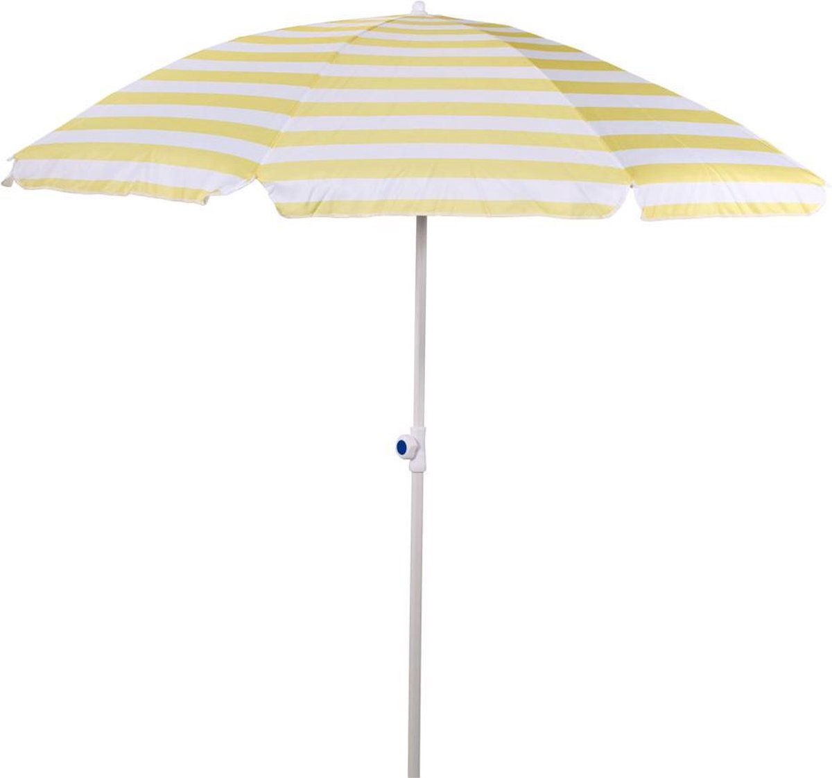 Strandparasol streepmotief geel 200 cm - Strandparasol met knikarm - Kleine parasol - Kinder parasol