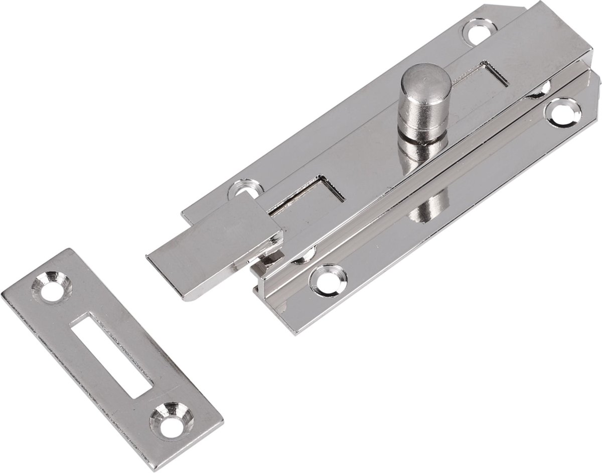 Starx profielschuif met bocht en sluitplaat, vernikkeld 60 mm
