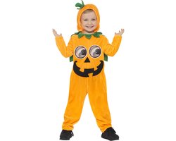 Smiffys - Pumpkin Toddler Kinder Kostuum - Kids tm 4 jaar - Oranje/Zwart