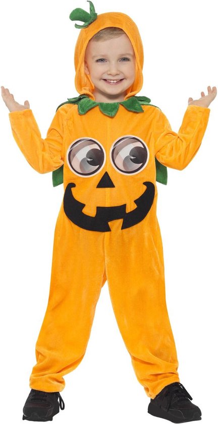 Halloween Pompoenkostuum Voor Kinderen – 4-delige Set: Mantel, Hoed, Schoenen & Handtas – Comfortabel Polyester – Ideaal Voor Feesten