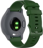 YONO Siliconen Sport Bandje 20mm - Horlogebandje geschikt voor Samsung Galaxy Watch 6 / 5 / Pro / 4 / 3 / Active 2 - Garmin Approach / Forerunner / Venu 2 Plus / SQ / Vivomove - Polar Ignite / Unite – Huawei - Donkergroen