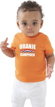 T-shirt fan Oranje pour bébé / bambin - champion orange - supporter Holland / Nederland - maillot championnat d'Europe / coupe du monde / outfit 54/60 (0-3 mois)