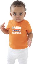 Oranje fan t-shirt voor baby / peuter - oranje kampioen - Holland / Nederland supporter - EK/ WK shirt / outfit 0-3 mnd