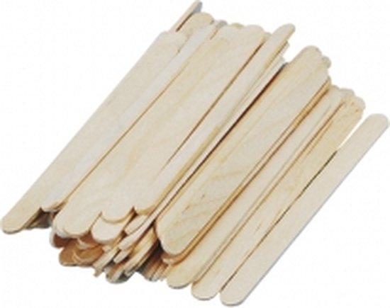72x naturel ijsstokjes knutselhoutjes 11 x 1,1 cm - hobby knutsel houtjes artikelen