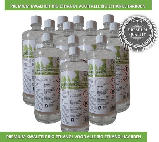 Biobranderhaard bol.com aanbieding| premium kwaliteit Bio ethanol| 12  flessen bio... | bol.com