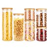 SensaHome 6 Verres Jars Bocaux de conservation - Airtight Couvercles - empilables - Boîtes de Bidons alimentaires pour Spaghetti / Pâtes / riz / Café/ Thee/ Herbes