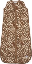 Meyco baby hydrofiele slaapzak zebra - zebra Camel - 90 cm - slapen - bedtijd - zomer - baby - zebra - zebraprint - Camel/wit - zomerslaapzak - hydrofiel
