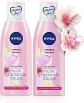 NIVEA Tonic Douceur - Eau Purifiée - Mét Amandelolie - Voor Droge Huid - 400ml x2