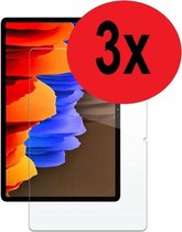 Samsung Galaxy Tab S7 FE Screenprotector - 12.4 inch - Samsung Tab S7 FE Tempered Glass - Beschermglas Gehard Glass 3x