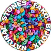 Fako Bijoux® - Stukjes Natuursteen - Natuursteen Chips - Stukjes Onregelmatige Natuursteen Split In Doosje - 5-8mm - 60-70 Gram - Spicy Color Mix