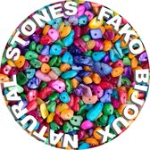 Fako Bijoux® - Pieces Natuursteen - Natuursteen Chips - Pieces Irregular Natuursteen Séparation In Box - 5-8mm - 60-70 Grammes - Spicy Color Mix