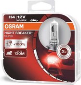 Osram Night Breaker Silver Halogeen lampen - H4 - 12V/60-55W - set à 2 stuks