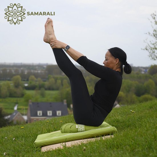 Samarali Groene Meditatie Essentials - Zafu Kussen & Zabuton Mat - Duurzaam en Biologisch van Samarali — afbeelding 5