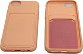 Apple iPhone 6 plus/6S Plus/7 Plus/8 Plus Roze Goud Luxe Back Cover portemonnee Pasjeshouder TPU hoesje