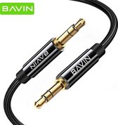 Bavin Audio Aux Kabel - Jack 3.5MM naar Jack 3.5MM - Zwart