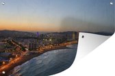 Tuinposter - Tuindoek - Tuinposters buiten - Skyline - Barcelona - Nacht - 120x80 cm - Tuin