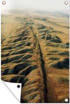 Muurdecoratie San Andreas breuklijn - 120x180 cm - Tuinposter - Tuindoek - Buitenposter