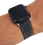 Geschikt voor Apple Watch bandje 38 / 40 / 41 mm - Series 1 2 3 4 5 6 7 SE - Smartwatch iWatch horloge band - 38mm 40mm 41mm - Fungus - PU Leer - Taupe - Net