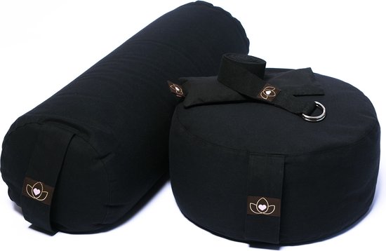 Meditatiekussen eco zwart rond - Lotus - Yoga kussen van Lotus — afbeelding 2