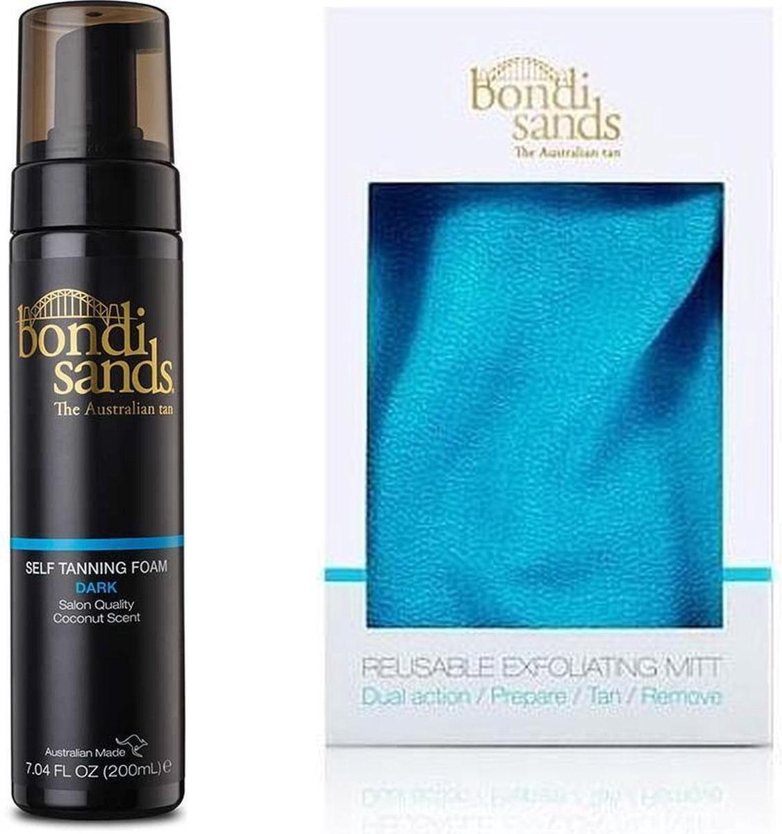 Bondi Sands - Self Tanning Foam Dark en Reusable Exfoliating Mitt