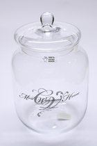 Voorraadpot - Most Welcome Home - glas - transparant - Ø 18 x 28 cm hoog