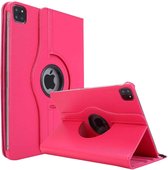 Geschikt Voor iPad Air 5/4 Hoes - Air Cover 10.9 Inch - Air 2022/2020 Hoes - Air 5/4 Case - A2589 - A2591 - A2324 - A2325 - A2316 - A2072 - 360 Draaibaar - Roterend Hoesje - Roze