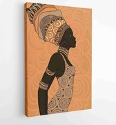 Vector illustration Beautiful black woman. African American  - Moderne schilderijen - Vertical - 161427056 - 115*75 Vertical