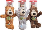 Kong hondenspeelgoed beer met piep in mix color 25 cm per 3 stuks