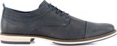 NoGRZ R.Jupp - Lage Leren Heren Veterschoen - Blauw - Maat 43