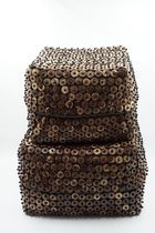 Coco Shell Box Set van 2 - Balinese Offerdoos Offermand - Bamboe - Aladay Interiors