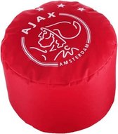 AJAX Poef Rond rood met Ajax logo