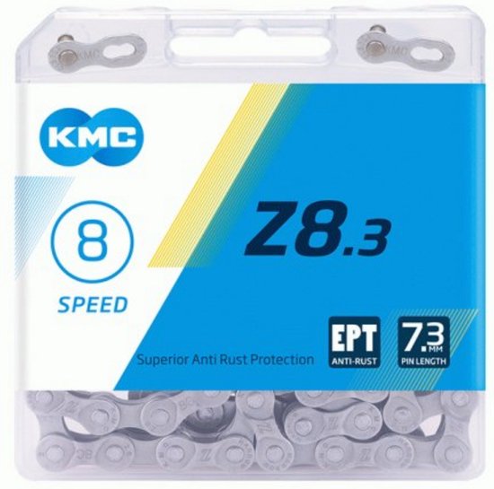 KMC ketting z8.3 silver/grey 1/2x3/32, 7.3mm, 120L, 6/7/8 speed.