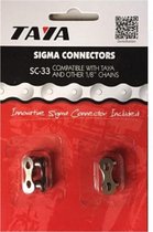 Taya Sigma verbindingschakel 1/2x1/8, 2 op kaart. Veilig, zonder gereedschap te monterenGeschikt voor alle merken single speed kettingen