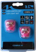 Fietsverlichting set Led Cobra 220638 Roze