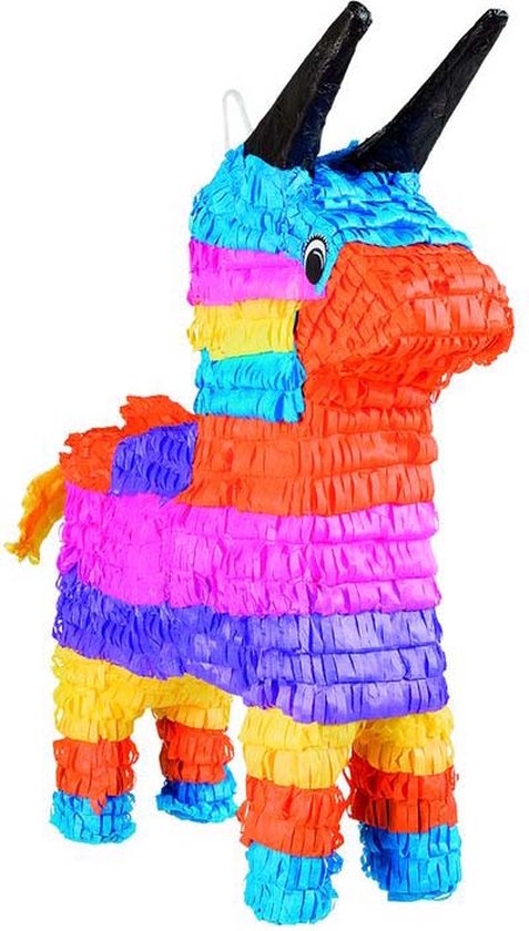 Foto: Pinata regenboogkleurige ezel 56cm