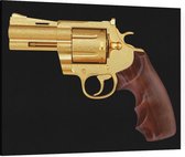 Gouden handgeweer - Foto op Canvas - 60 x 45 cm