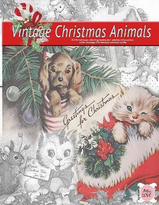 Greeting for Christmas (vintage Christmas animals) A Christm ... - cover